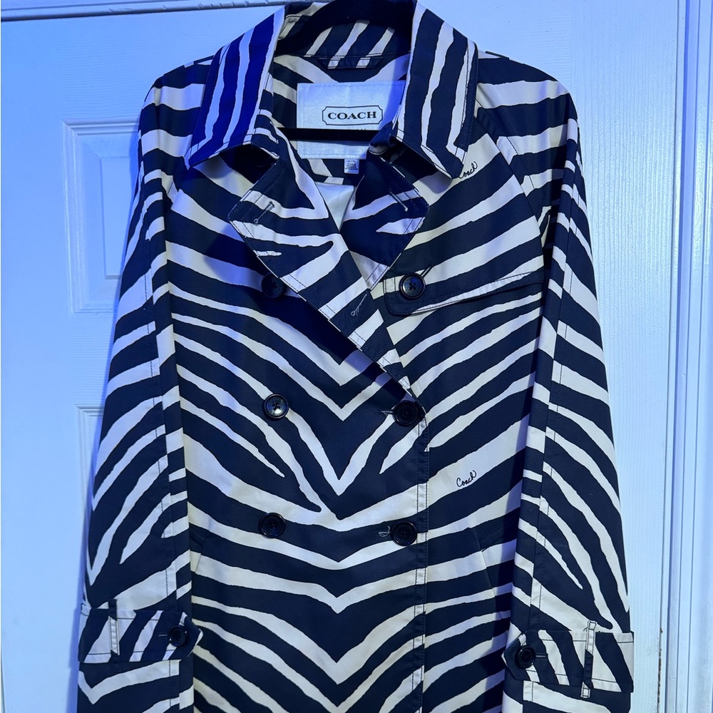 COACH Zebra trench coat